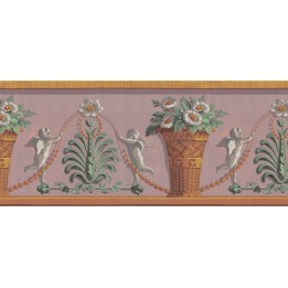 Frieze Angelots and bouquets  Wallpaper