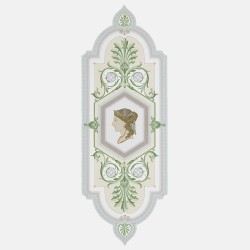 Cameo wallpaper medallion with antique figure looking left