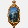 Trompe-l'oeil wallpaper medallion - Night