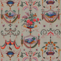 Directoire arabesques with medallions wallpaper