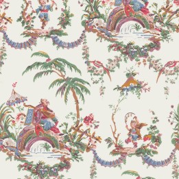 Chinoiserie Wallpaper with Musical Children